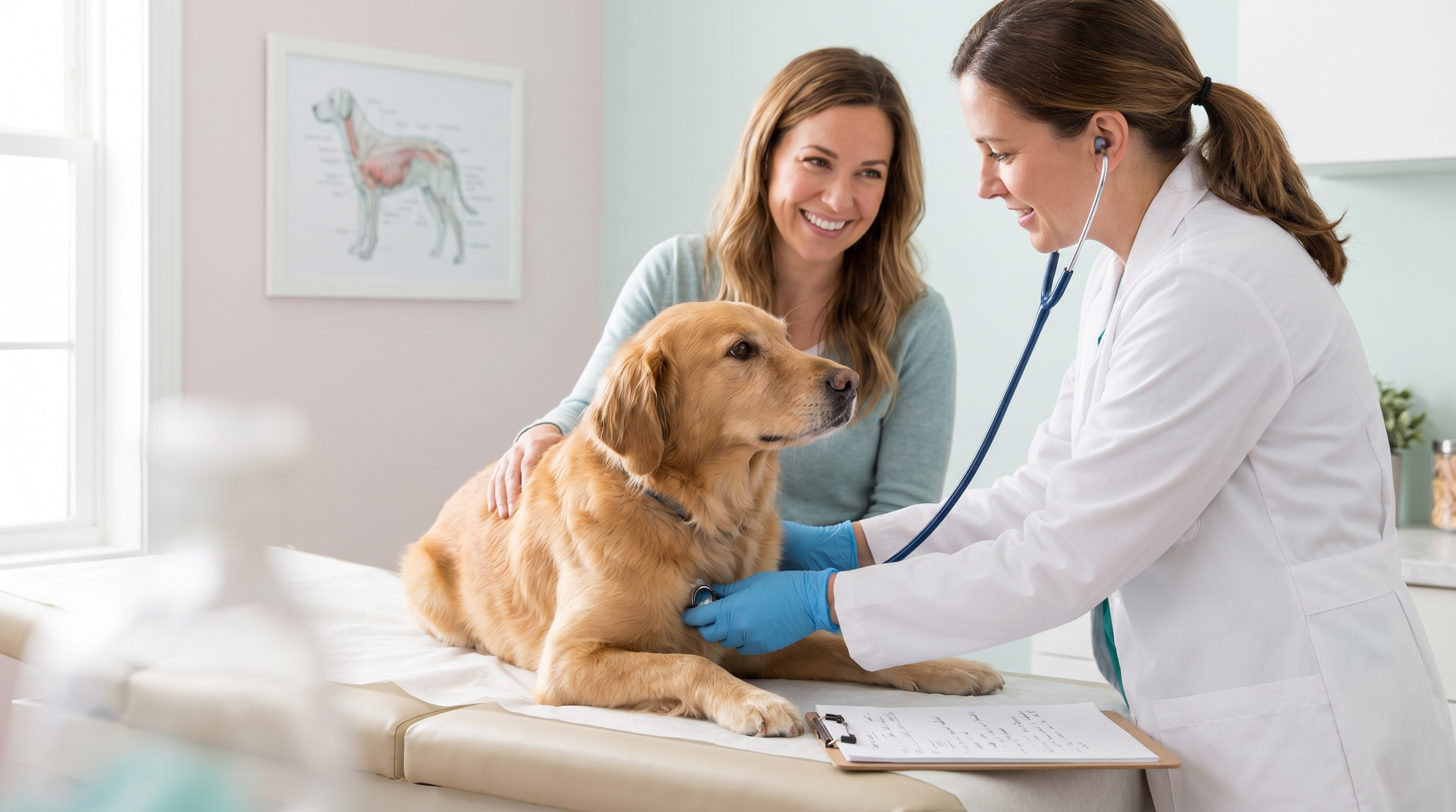 Professional dog health check focusing on anal gland care, hygiene, prevention, and early symptom detection