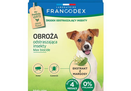 Francodex Repellent Collar – Insect Protection Band, Adjustable 35cm, Lightweight for Small Breeds