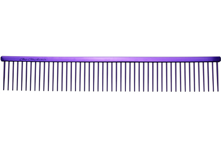 Chris Christensen Poodle Comb 24cm – Large Metal Wide-Tooth Grooming Tool, Purple Finish