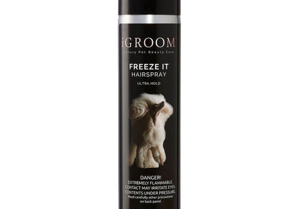 iGroom Freeze It Hairspray 283g – Professional Strong-Hold Styling Spray, Fast-Drying Formula