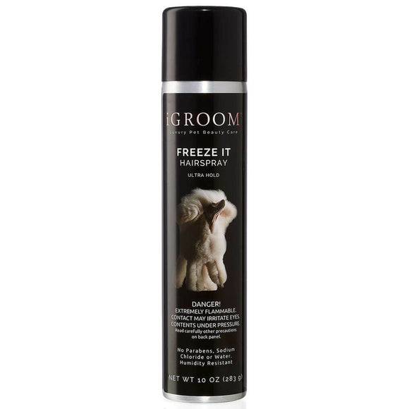 iGroom Freeze It Hairspray 283g – Professional Strong-Hold Styling Spray, Fast-Drying Formula