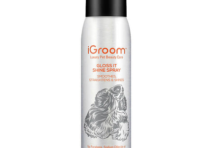 iGroom Straightens & Shines Spray 113g – Polishing, Smoothing Formula for Shiny, Straight Coats