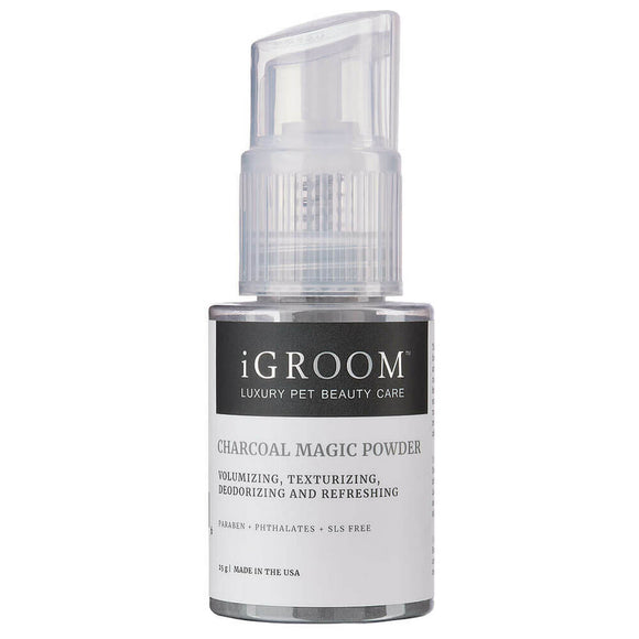 iGroom Charcoal Magic Powder 25g – Volumizing Texturizing Grooming Powder, Refreshes Coats
