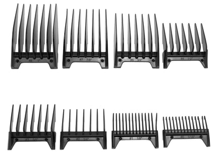 Oster Clipper Attachment Set – 8 Durable Plastic Guide Combs, Precision Cutting Accessory