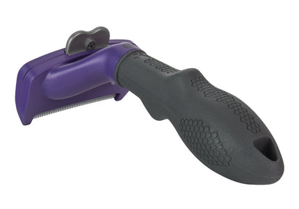 FURminator Long Hair Cat Deshedding Tool – Medium/Large, Stainless Steel Edge, Ergonomic Grip