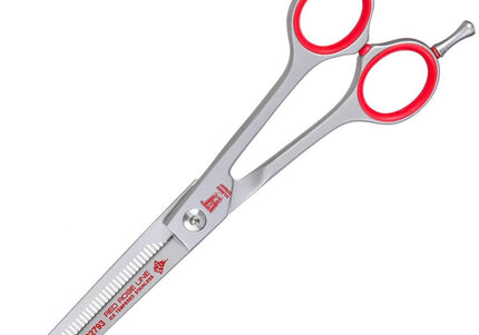 K.R. Witte Red Rose Line 6.5" Thinning Shears – Single-Sided, 46 Teeth, Precision Blending