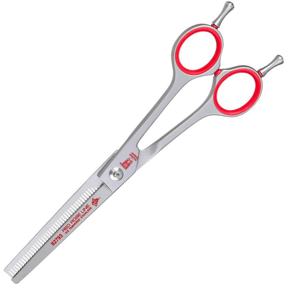 K.R. Witte Red Rose Line 6.5" Thinning Shears – Single-Sided, 46 Teeth, Precision Blending