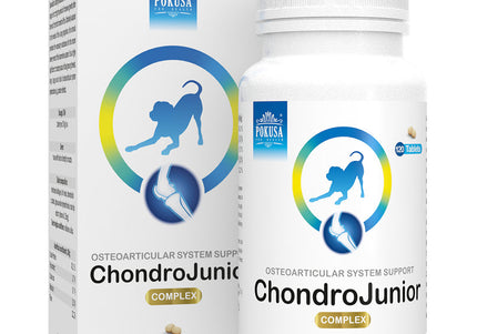 Pokusa ChondroJunior Chewable Tablets – Joint Support Formula with Calcium and Vitamins, 120 Count