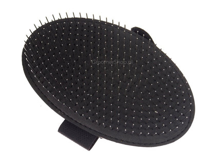 Miranda Terrier Pad Palm Oval Brush – Metal Pins, Ergonomic Design for Coarse Coats