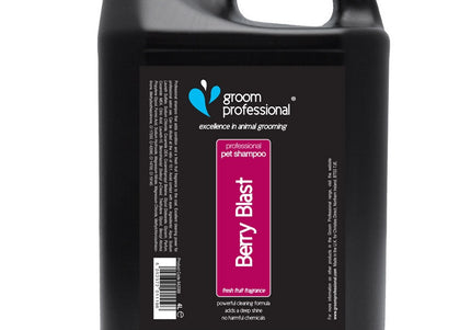Groom Professional Berry Blast Shampoo – Concentrated Cleansing Formula with Blackberry and Raspberry, 4L