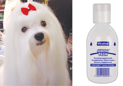 Show Tech Vitalize Tear Stain Remover 250ml – Natural Dietary Supplement, Stain-Reducing Formula