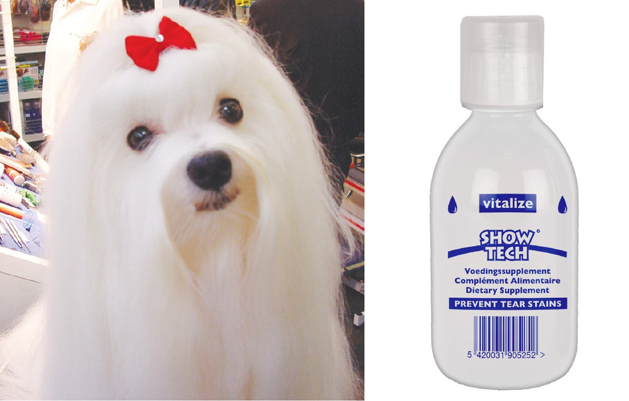 Show Tech Vitalize Tear Stain Remover 250ml – Natural Dietary Supplement, Stain-Reducing Formula