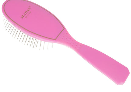 Madan Small Pin Brush – Ergonomic Handle, 22mm Medium-Soft Metal Pins, Sky Blue