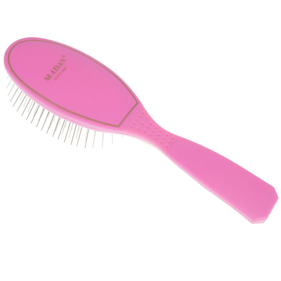 Madan Small Pin Brush – Ergonomic Handle, 22mm Medium-Soft Metal Pins, Sky Blue