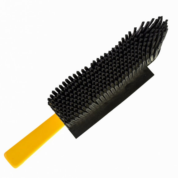 V7 Hand-Held Rubber Brush and Dustpan – Innovative Red Cleaning Duo, Ergonomic Design