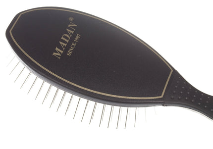 Madan Large Hard Pin Brush – Professional Grooming Tool with 22mm Metal Pins and Ergonomic Handle