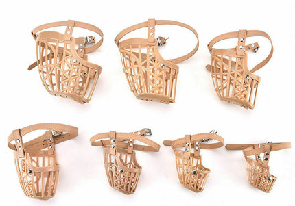 Kerbl Plastic Dog Muzzle XXL – Durable Adjustable Design in Beige Color