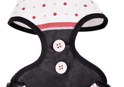 Doogy Classic Dog Harness – Comfortable Polka Dot Design, Adjustable, Size S