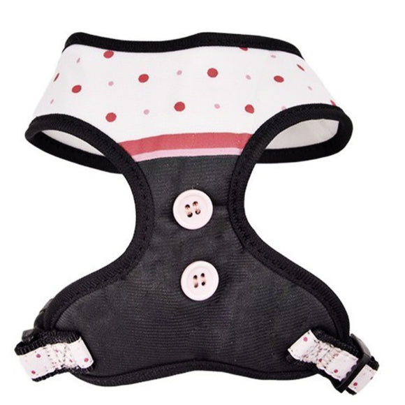 Doogy Classic Dog Harness – Comfortable Polka Dot Design, Adjustable, Size S