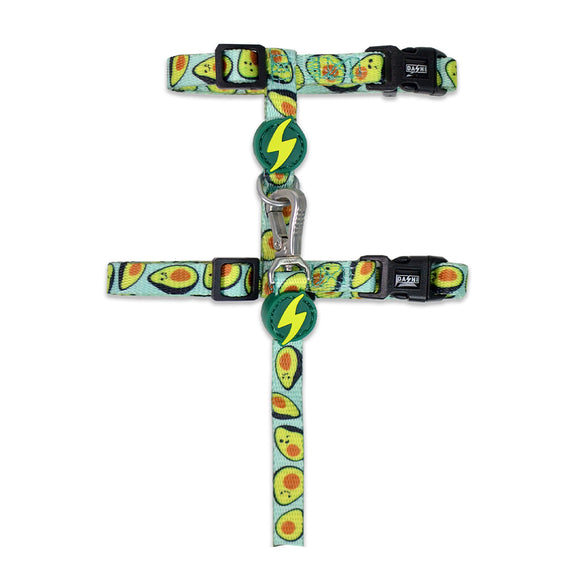 Dashi Avocado Cat Harness and Leash Set – Soft Adjustable Design with Fun Avocado Pattern