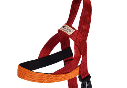 Hamilton Go Boldly Norwegian Dog Harness – Soft Red Nylon, Medium Size, Comfortable Fit
