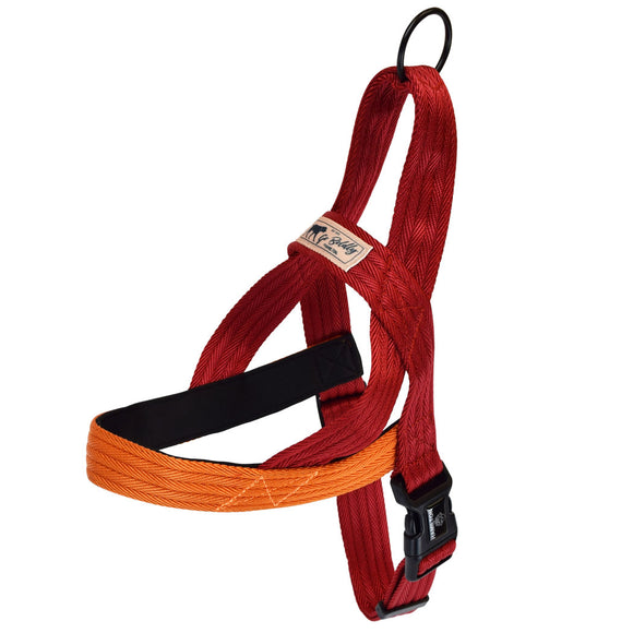 Hamilton Go Boldly Norwegian Dog Harness – Soft Red Nylon, Medium Size, Comfortable Fit