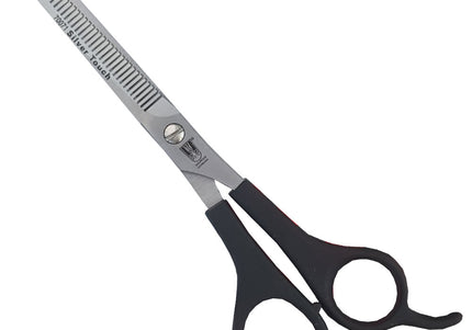K.R. Witte Silver Touch Thinning Shears 6" – Single-Sided, 34 Teeth, Ergonomic Plastic Handle