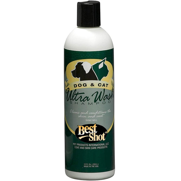 Best Shot Ultra Wash Shampoo – Conditioning Low-Foam Formula, 1:7 Concentrate, 355ml
