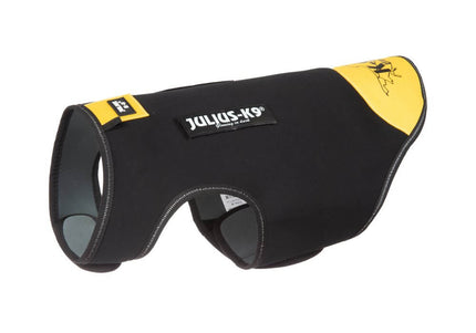 Julius-K9 IDC Neoprene Dog Jacket – Black and Yellow, Lightweight Thermal Protection