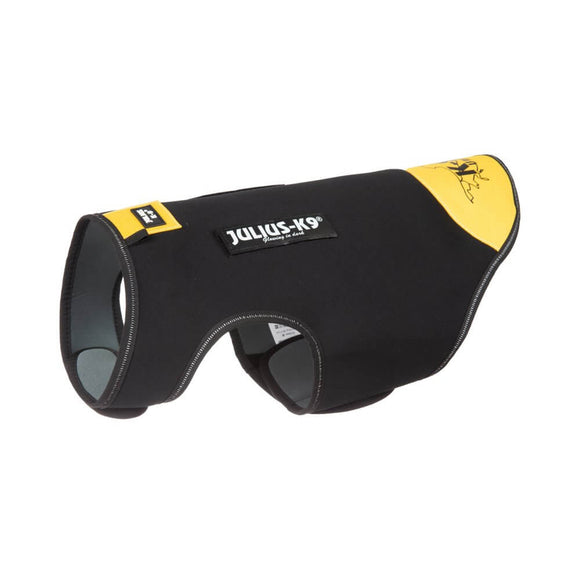 Julius-K9 IDC Neoprene Dog Jacket – Black and Yellow, Lightweight Thermal Protection