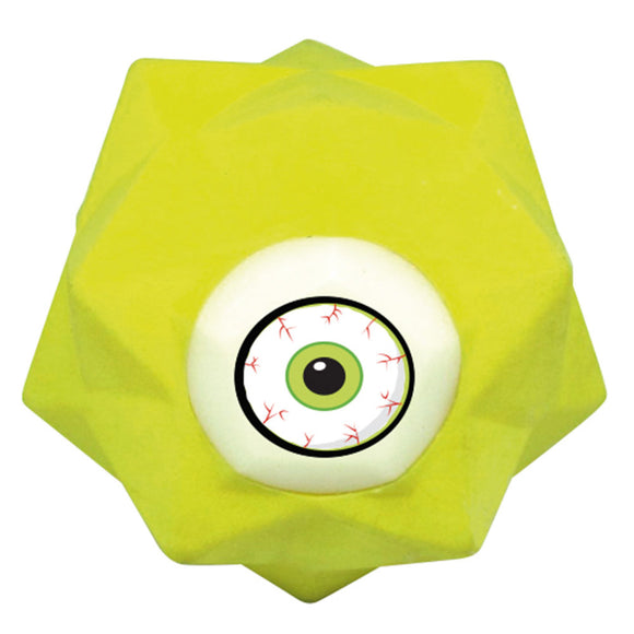 Record Monster 8.9cm Treat Dispensing Dog Toy – Large, Durable Lime Rubber