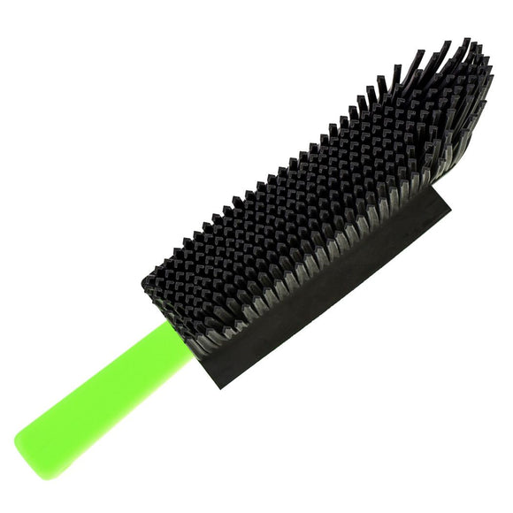 V7 Hand-Held Rubber Brush and Dustpan – Innovative Red Cleaning Duo, Ergonomic Design