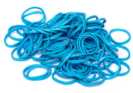 Paw Marks Latex Wrapping Bands 16mm – Super Durable Large Hair Curlers, 1500 Sky Blue Pieces