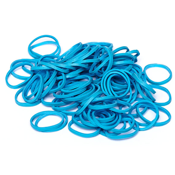 Paw Marks Latex Wrapping Bands 16mm – Super Durable Large Hair Curlers, 1500 Sky Blue Pieces