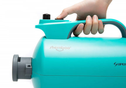 Shernbao Super Cyclone 2600W Table Dryer – Single Engine, Adjustable Airflow and Temperature, Turquoise