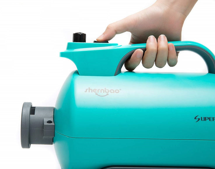 Shernbao Super Cyclone 2600W Table Dryer – Single Engine, Adjustable Airflow and Temperature, Turquoise