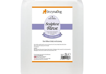 DezynaDog Magic Formula Sculpture Rinse – Concentrated Coat Conditioner, Enhances Scissoring, 5L