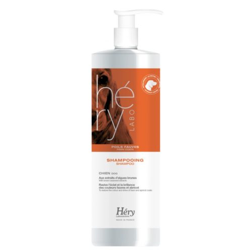 Hery Shampooing Poils Fauves – Color-Enhancing Shampoo, Intensifies Brown and Red Coats, 1L