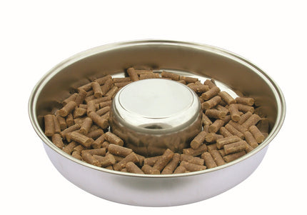 Show Tech Puppy Feeding Bowl – Stainless Steel, 28cm, Durable Non-Slip Design