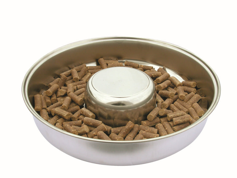 Show Tech Puppy Feeding Bowl – Stainless Steel, 28cm, Durable Non-Slip Design