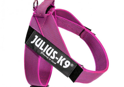 Julius-K9 IDC Color&Gray Belt Harness Pink – Fuchsia Mini-Mini, Adjustable and Durable Design