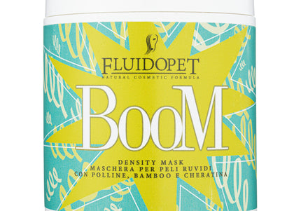 FluidoPet Boom Mask – Keratin-Infused Professional Grooming Mask, Curly Hair and Terrier Formula, 1L