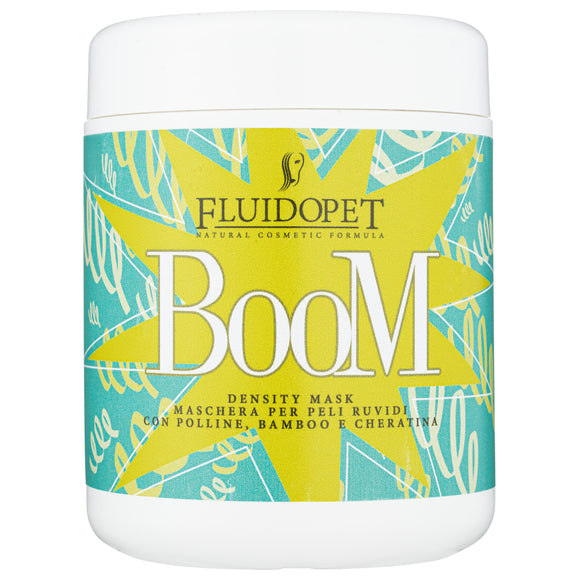 FluidoPet Boom Mask – Keratin-Infused Professional Grooming Mask, Curly Hair and Terrier Formula, 1L