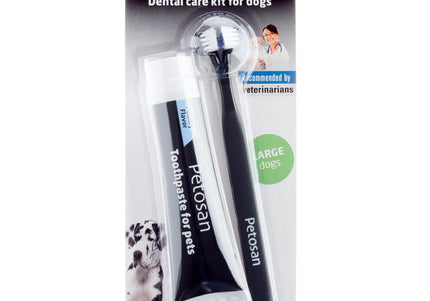 Petosan Dental Cleaning Kit – Complete Oral Care Set, Large Breed Size, Effective Plaque Removal