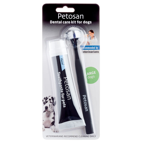 Petosan Dental Cleaning Kit – Complete Oral Care Set, Large Breed Size, Effective Plaque Removal