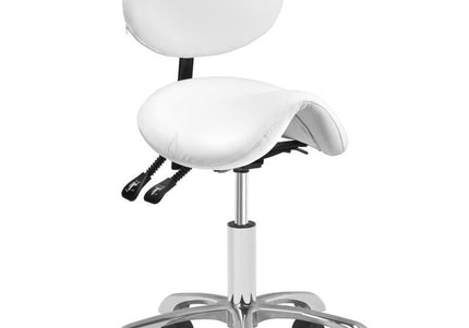 Giovanni Exclusive Grooming Chair – White, Ergonomic Design with Adjustable Height and Comfort Padding