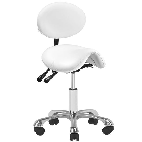 Giovanni Exclusive Grooming Chair – White, Ergonomic Design with Adjustable Height and Comfort Padding