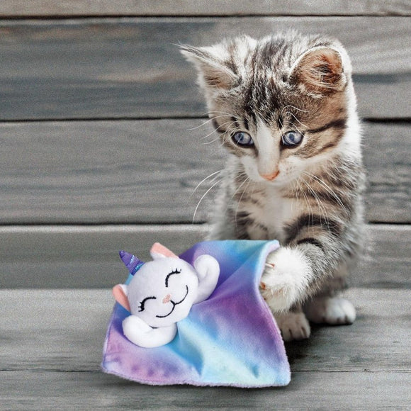 KONG Crackles Caticorn Cat Toy – Plush Catnip-Filled Rustling Companion, Soft and Engaging