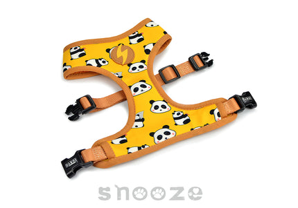 Dashi Snooze Neo Mesh Harness – Pressure-Free Double-Sided Neoprene, Panda Pattern, Small Size