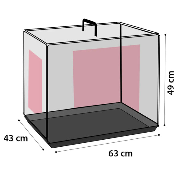 Flamingo Keo Black Metal Dog Cage – Sturdy Compact Design, Size Small 43x63x49cm